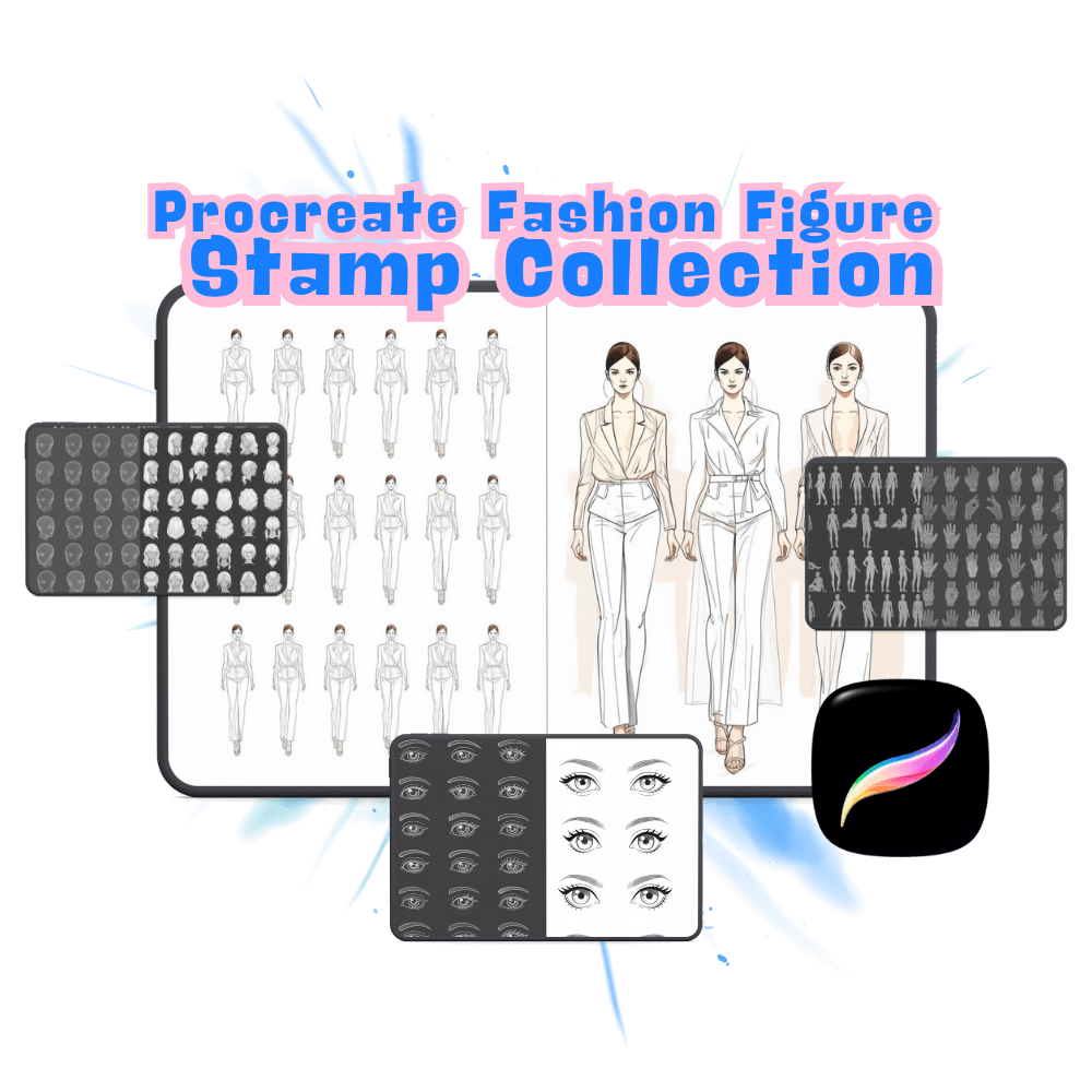 All in One Fashion & Body Parts Procreate Stamps