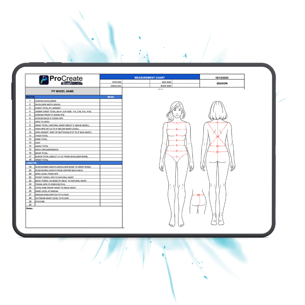 Body Measurements Tracker Chart