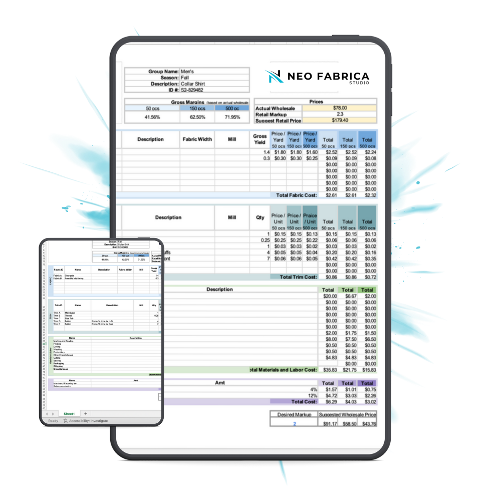 Fashion Costing Sheet